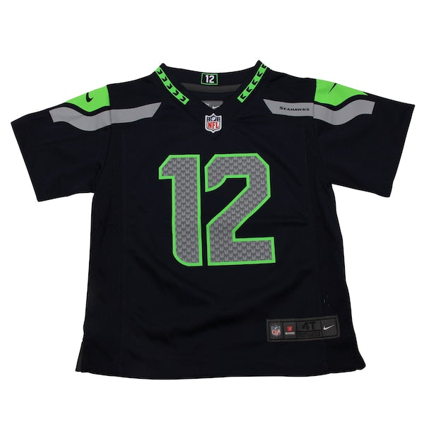 12th Fan Seattle Seahawks Nike Toddler Game Jersey - Navy - Image 3