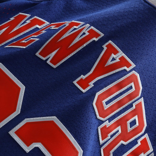 Patrick Ewing New York Knicks 1991/92 Hardwood Classics Swingman Jersey - Blue - Image 2