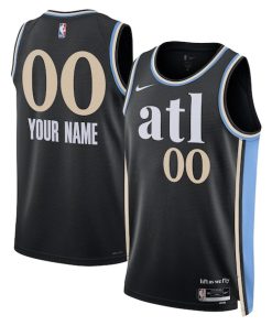 Atlanta Hawks Nike Unisex 2023/24 Custom Swingman Jersey - Black - City Edition