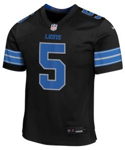Alternative view of David Montgomery Detroit Lions Nike Youth Alternate Player Game Jersey - Black