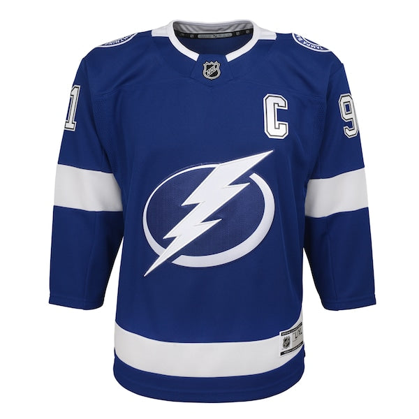 Steven Stamkos Tampa Bay Lightning Youth Home Captain Premier Player Jersey - Blue - Image 2