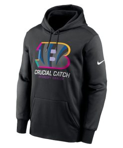 Alternative view of Cincinnati Bengals Nike 2024 NFL Crucial Catch Performance Fleece Pullover Hoodie - Black
