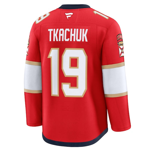 Matthew Tkachuk Florida Panthers Home 2025 Stanley Cup Champions Premium Patched Jersey - Red - Image 3