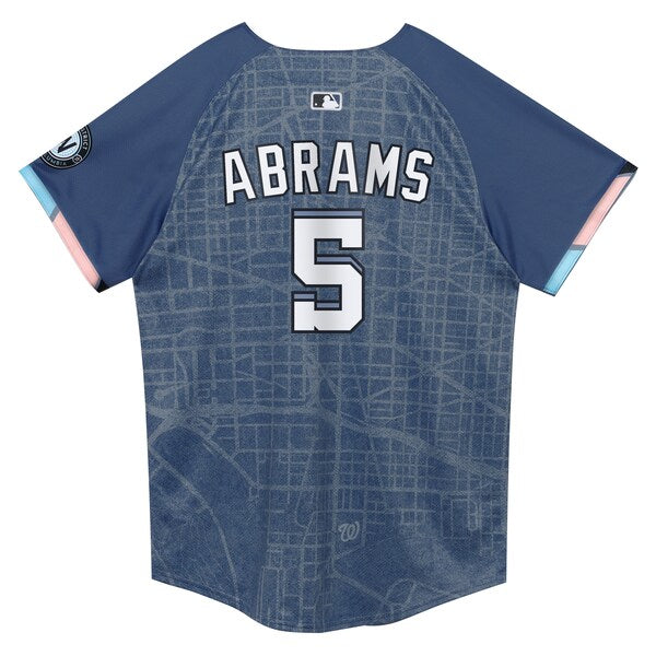 CJ Abrams Washington Nationals Nike Preschool City Connect 2025 Limited Player Jersey - Blue - Image 3
