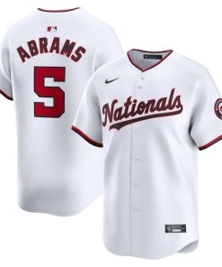 CJ Abrams Washington Nationals Nike Home Limited Player Jersey - White