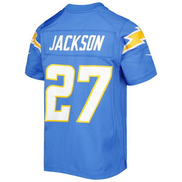 JC Jackson Los Angeles Chargers Nike Youth Game Jersey - Powder Blue - Image 3
