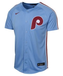 Alternative view of Philadelphia Phillies Nike Youth Alternate Limited Jersey - Light Blue
