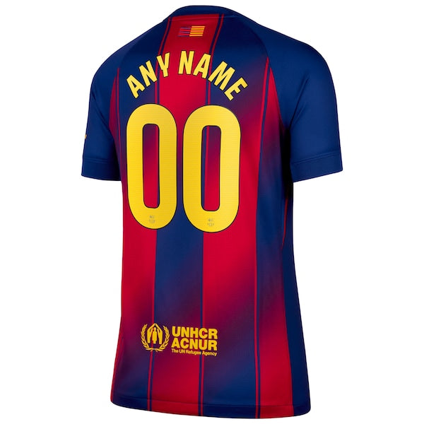 Barcelona Nike Women's 2025/26 Home Replica Custom Jersey - Navy - Image 3