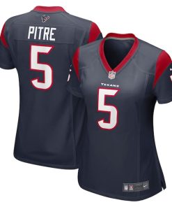 Alternative view of Jalen Pitre Houston Texans Nike Women's Game Player Jersey - Navy/White