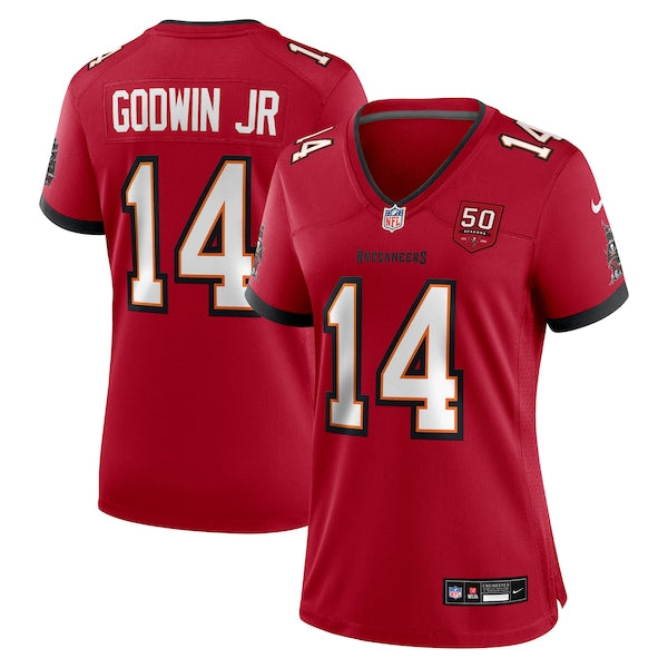 Chris Godwin Jr. Tampa Bay Buccaneers Nike Women's 50th Season Team Game Jersey - Red/White - Image 2
