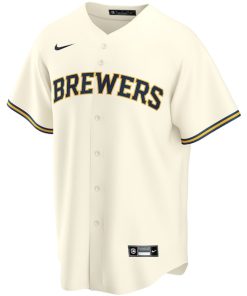 Alternative view of Milwaukee Brewers Nike Home Pick-A-Player Retired Roster Replica Jersey - Cream