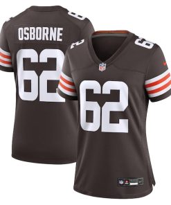 Alternative view of Justin Osborne Cleveland Browns Nike Women's Team Game Jersey -  Brown