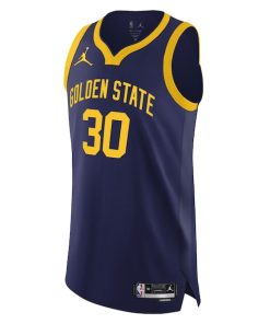 Alternative view of Stephen Curry Golden State Warriors Jordan Brand Authentic Player Jersey - Statement Edition - Royal