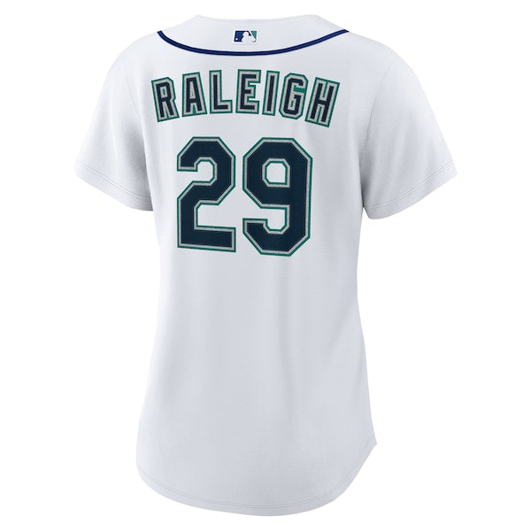 Women's Seattle Mariners Cal Raleigh Nike White Home Replica Jersey - Image 3