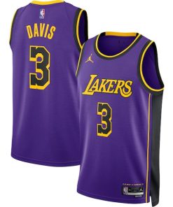 Anthony Davis Los Angeles Lakers Jordan Brand Unisex Swingman Jersey - Statement Edition - Purple