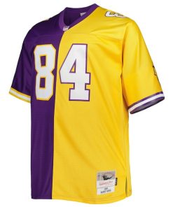 Alternative view of Randy Moss Minnesota Vikings Big & Tall Split Legacy Retired Player Replica Jersey - Purple/Gold