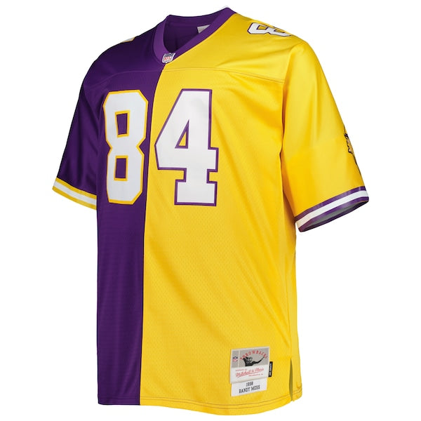 Randy Moss Minnesota Vikings Big & Tall Split Legacy Retired Player Replica Jersey - Purple/Gold - Image 2