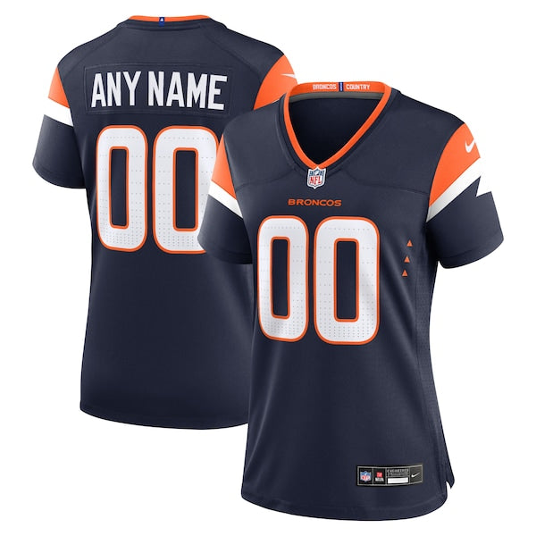 Denver Broncos Nike Women's Alternate Custom Game Jersey - Navy