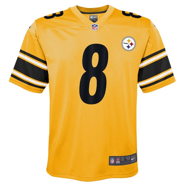 Kenny Pickett Pittsburgh Steelers Nike Youth Inverted Game Jersey - Gold - Image 2