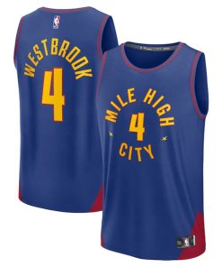 Russell Westbrook Denver Nuggets  Fast Break Replica Player Jersey - Statement Edition - Blue