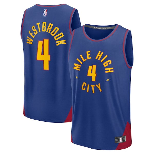 Russell Westbrook Denver Nuggets Fast Break Replica Player Jersey - Statement Edition - Blue