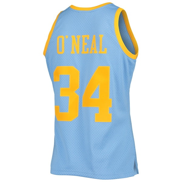 Shaquille O'Neal Los Angeles Lakers 2001/02 Hardwood Classics Swingman Jersey - Powder Blue - Image 3