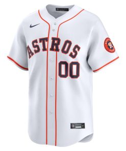 Alternative view of Houston Astros Nike Home Limited Custom Jersey - White