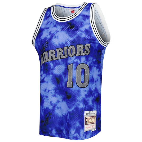 Tim Hardaway Golden State Warriors 1990/91 Galaxy Swingman Jersey - Blue - Image 2