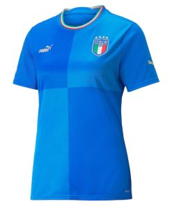 Alternative view of Italy National Team Puma Women's 2022/23 Home Replica Blank Jersey - Blue