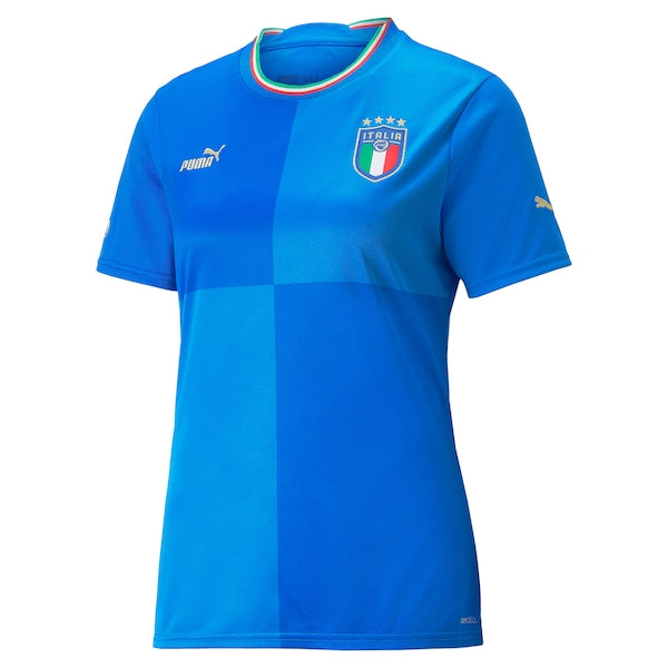 Italy National Team Puma Women's 2022/23 Home Replica Blank Jersey - Blue - Image 2