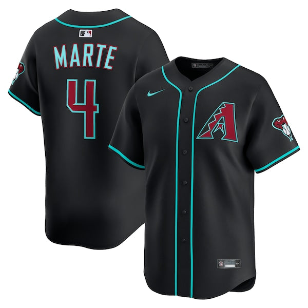 Ketel Marte Arizona Diamondbacks Nike Alternate Limited Jersey - Black/Crimson - Image 2