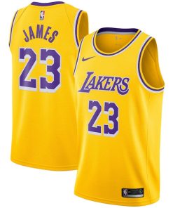 LeBron James Los Angeles Lakers Nike Swingman Player Jersey Gold - Icon Edition