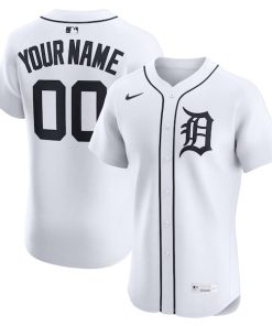 Detroit Tigers Nike Home Elite Custom Jersey - White