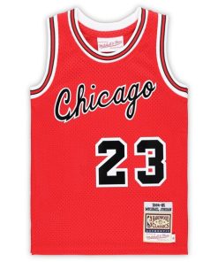 Alternative view of Michael Jordan Chicago Bulls Preschool Hardwood Classics 1984/85 Authentic Swingman Jersey - Red