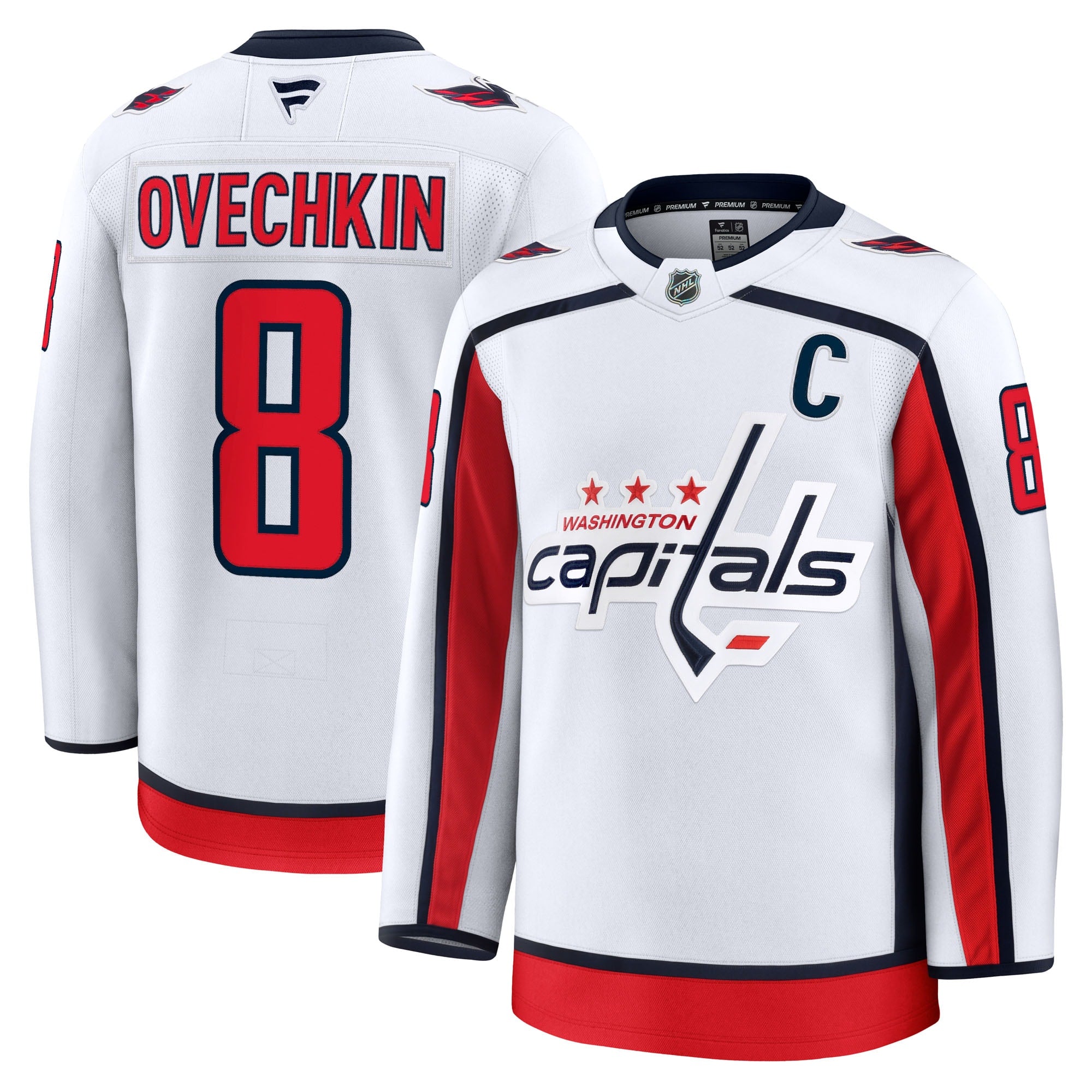 Alexander Ovechkin Washington Capitals Alternate 50th Anniversary Premium Jersey - Black/White/Red - Image 5
