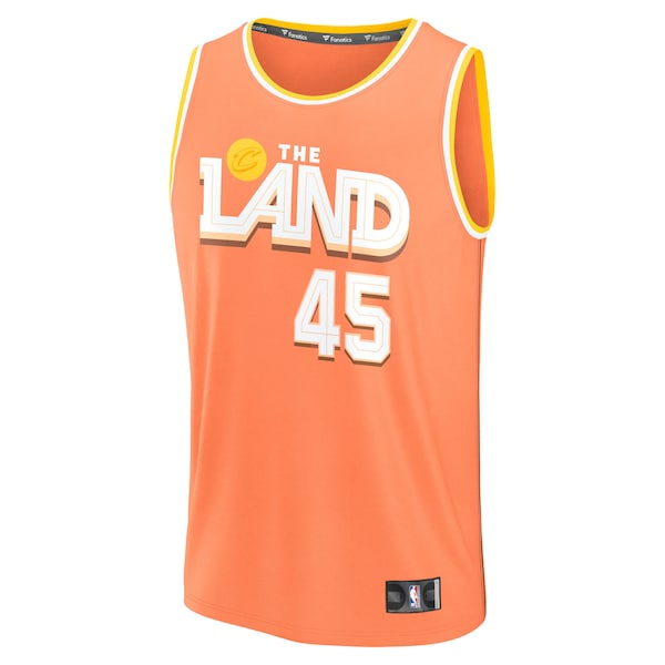 Donovan Mitchell Cleveland Cavaliers Youth 2025/26 City Edition Fast Break Jersey - Orange - Image 2