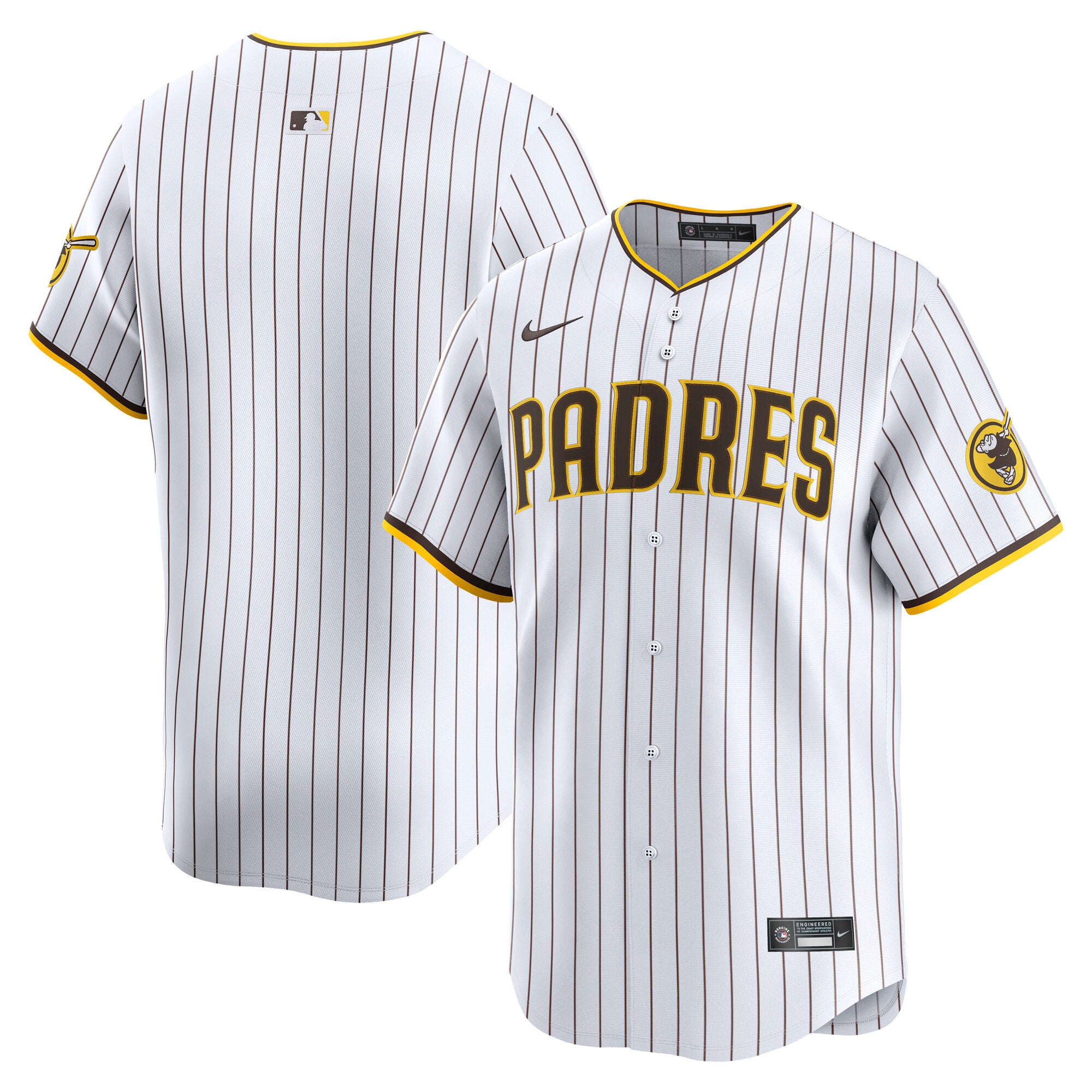 San Diego Padres Nike Alternate Limited Jersey - Khaki/White - Image 6