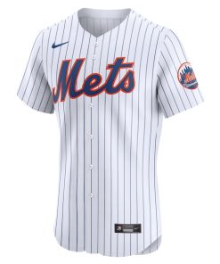 Alternative view of New York Mets Nike Home Elite Jersey - White