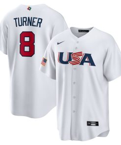 Trea Turner USA Baseball Nike 2023 World Baseball Classic Replica Player Jersey - White