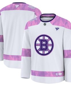 Boston Bruins  2024 Hockey Fights Cancer Practice Jersey - White