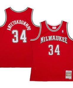 Giannis Antetokounmpo Milwaukee Bucks  2014/15 Hardwood Classics Swingman Jersey - Red