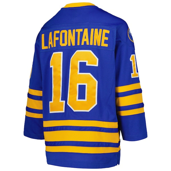 Pat LaFontaine Buffalo Sabres Youth 1992 Blue Line Player Jersey - Royal - Image 2