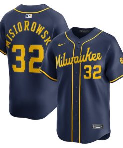 Jacob Misiorowski Milwaukee Brewers Nike Alternate Limited Jersey - Navy