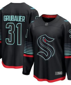 Philipp Grubauer Seattle Kraken  Alternate Breakaway Player Jersey - Black