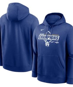 Los Angeles Dodgers Nike 2025 World Series Champions Logo Home Plate Hoodie - Royal