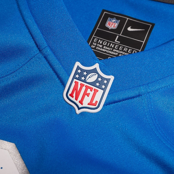 Jack Fox Detroit Lions Nike Team Game Jersey - Blue - Image 4