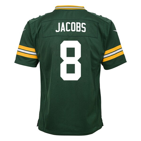 Josh Jacobs Green Bay Packers Nike Youth Team Game Jersey - Green - Image 3