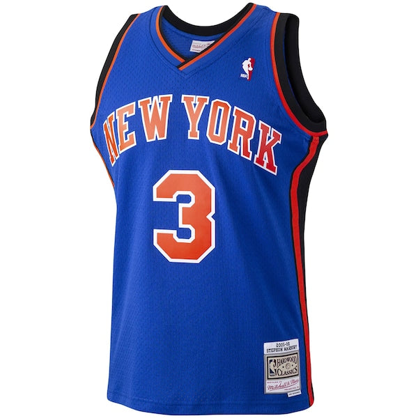 Stephon Marbury New York Knicks Hardwood Classics Swingman Jersey - Blue - Image 2