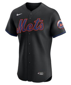 Alternative view of New York Mets Nike Alternate  Elite Jersey - Black