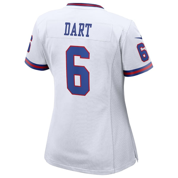 Jaxson Dart New York Giants Nike Women's Alternate Vintage White Game Jersey - White/Royal - Image 6